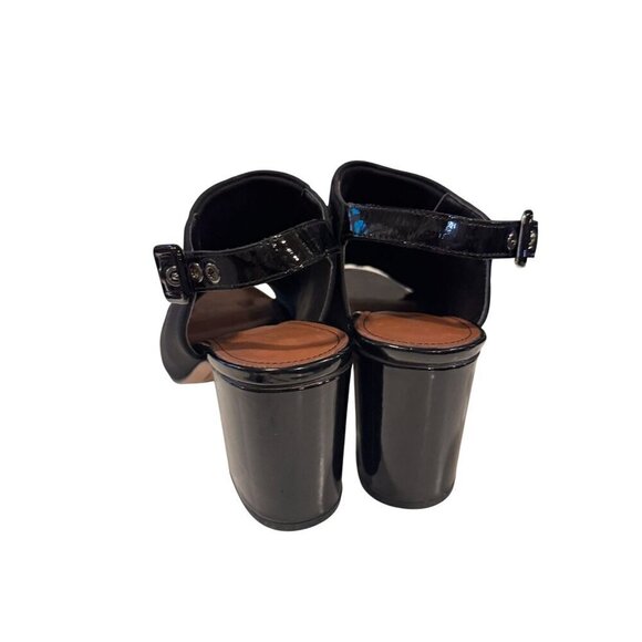 Donald J Pliner Black Block Heel Open Toe Slingback Sandals Womens Size 8.5 - Picture 4 of 10